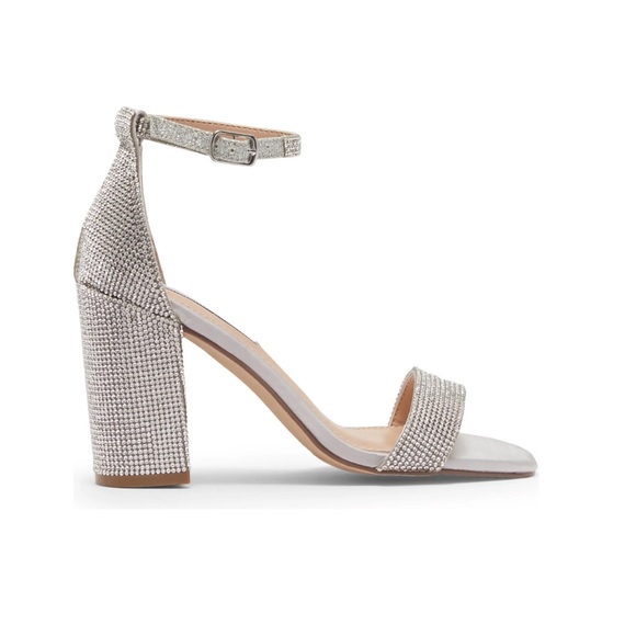 Steve Madden Spark Embellished Ankle Strap Heel - Picture 3 of 7